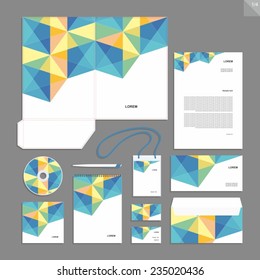 Corporate identity design vector - Stationery set design.