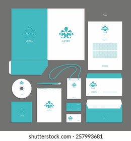 Corporate identity design vector - Stationery set design - Sign, symbol drop.