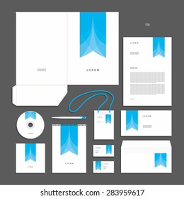 Corporate identity design vector - Stationery set design.