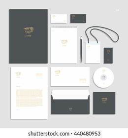 Corporate identity design vector - Stationery set design