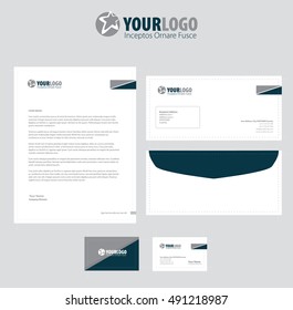 Corporate identity design vector - Stationery set design