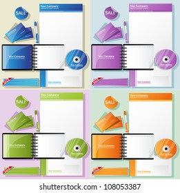 corporate identity in different color variations