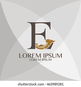 Corporate Identity E Branding  Thai art style vector logo design template