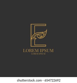 Corporate Identity E Branding  Thai art style vector logo design template