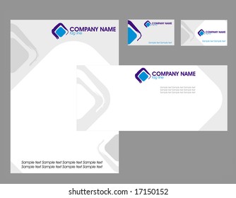 Corporate identity elements with logo, envelope