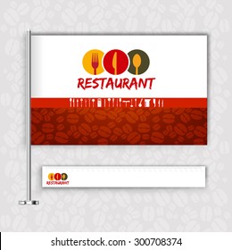 Corporate identity flag rule Menu Restaurant Background coffee beans