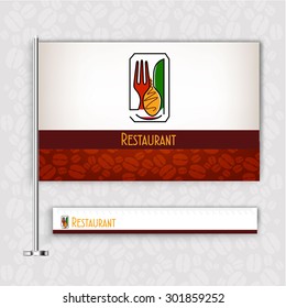 Corporate identity flag rule Menu Restaurant Background coffee beans