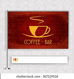 Corporate identity flag rule Menu Restaurant Background coffee beans