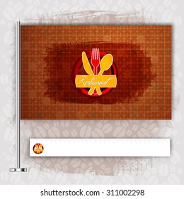 Corporate identity flag rule Menu Restaurant Background coffee beans