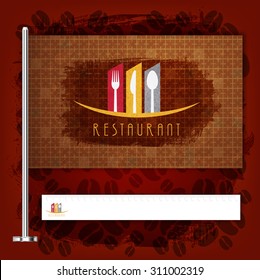 Corporate identity flag rule Menu Restaurant Background coffee beans