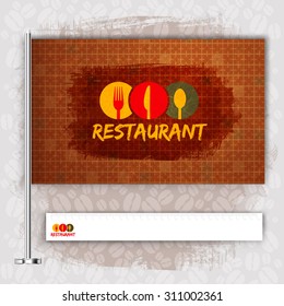Corporate identity flag rule Menu Restaurant Background coffee beans