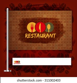 Corporate identity flag rule Menu Restaurant Background coffee beans
