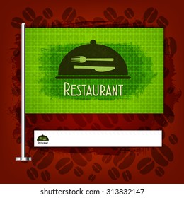 Corporate identity flag rule Menu Restaurant Organic Concept