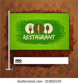 Corporate identity flag rule Menu Restaurant Organic Concept