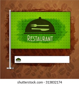 Corporate identity flag rule Menu Restaurant Organic Concept