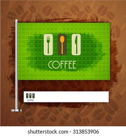 Corporate identity flag rule Menu Restaurant Organic Concept