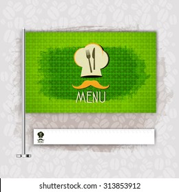 Corporate identity flag rule Menu Restaurant Organic Concept