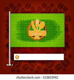 Corporate identity flag rule Menu Restaurant Organic Concept