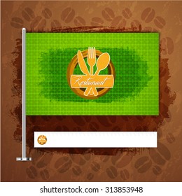 Corporate identity flag rule Menu Restaurant Organic Concept