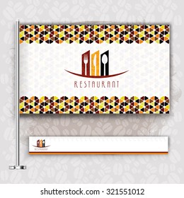 Corporate identity flag rule Menu Restaurant Background coffee beans brown