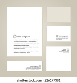 Corporate identity - the form, business cards, banner. Vector.