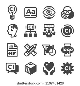 corporate identity icon set