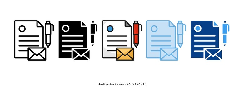 Corporate Identity Icon Set Multiple Style Collection