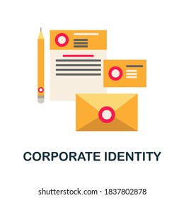 Corporate Identity icon. Simple element from business motivation collection. Creative Corporate Identity icon for web design, templates, infographics and more