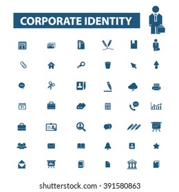 ícones de identidade corporativa
