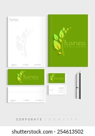 Corporate identity kit for nature concept includes Letterhead, Brochure, Envelopes, Visiting Cards and stationary.