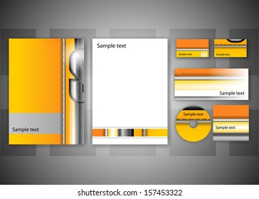 Corporate identity kit or professional business. Includes CD Cover, Business Card, Envelope and Letter Head Designs.