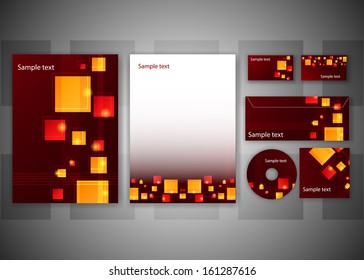 Corporate identity kit or professional business. Includes CD Cover, Business Card, Envelope and Letter Head Designs. Vector