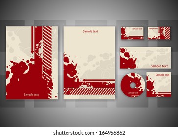 Corporate identity kit or professional business. Includes CD Cover, Business Card, Envelope and Letter Head Designs. Vector