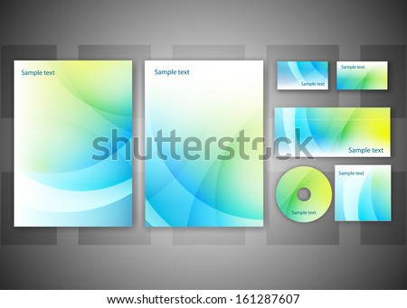 Corporate identity kit or professional business. Includes CD Cover, Business Card, Envelope and Letter Head Designs. Vector