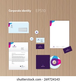 Corporate identity kit. Stationery for your company. Geometric symbol.