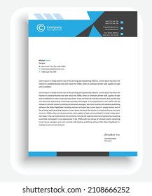 Corporate identity Letterhead Design Template, modern corporate letterhead template design