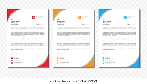 Corporate Identity Letterhead Template, Simple and Clean Business Design
