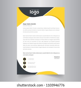 corporate identity Letterhead for your business. Letter templates. Vector format, editable, place for text
