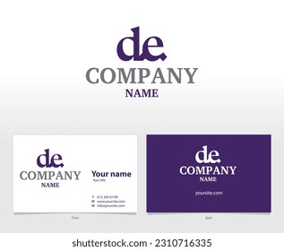 Corporate Identity Logo Design Template with the letter D and E Monogram