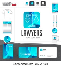 Corporate Identity Logo law firm,Law Office, Lawyer services, Vector logo template
