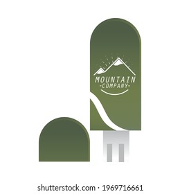 corporate identity pen drive isolated