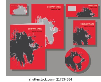 corporate identity presentation of your design calligraphy ink stains