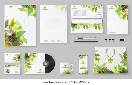 Corporate Identity. Professional Business Branding Kit Including Letter Head, Web Banner Or Header, Notepad And Other Objects.