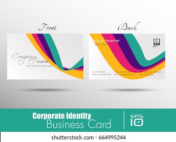 Corporate identity professional designer business or visiting card set. Vector abstract creative business cards.
