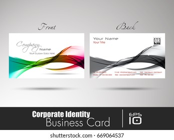 Corporate identity professional designer business or visiting card set front and back both, Vector abstract creative business cards.