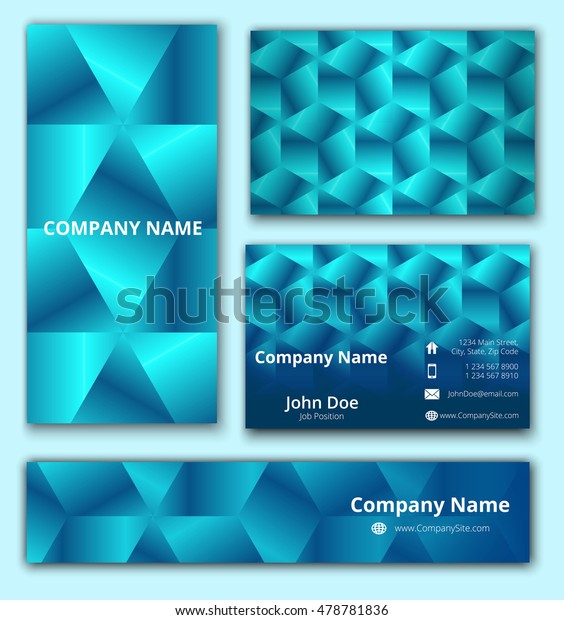 Corporate Identity Set Business Card Banner Stock Vector Royalty