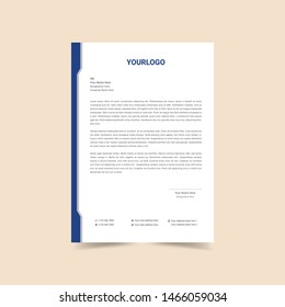 Corporate identity set or kit for your business. Letterhead templates. Vector format, editable, place for text