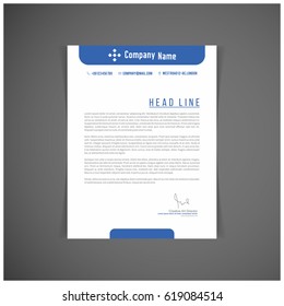 Corporate identity set or kit for your business. Letter templates. Vector format, editable, place for text