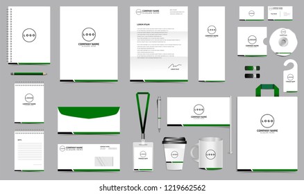 Corporate Identity Set. Stationery Blank Template Design Kit. Branding Template Editable with white background color for Business Company finance vector