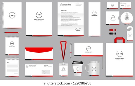 Corporate Identity Set. Stationery Blank Template Design Kit. Branding Template Editable with white background color for Business Company finance vector